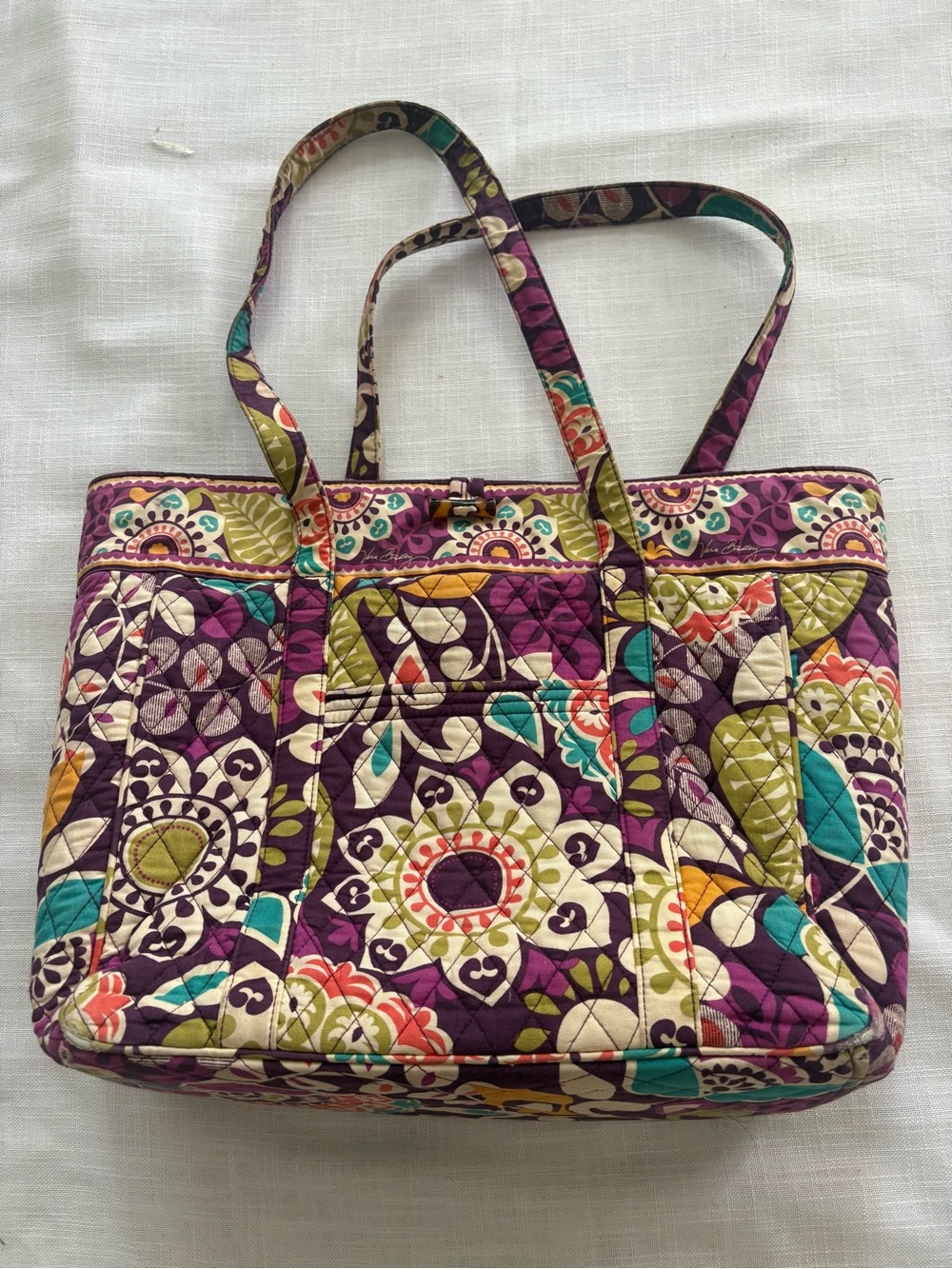 Vera Bradley Plum Crazy Computer Tote Bag